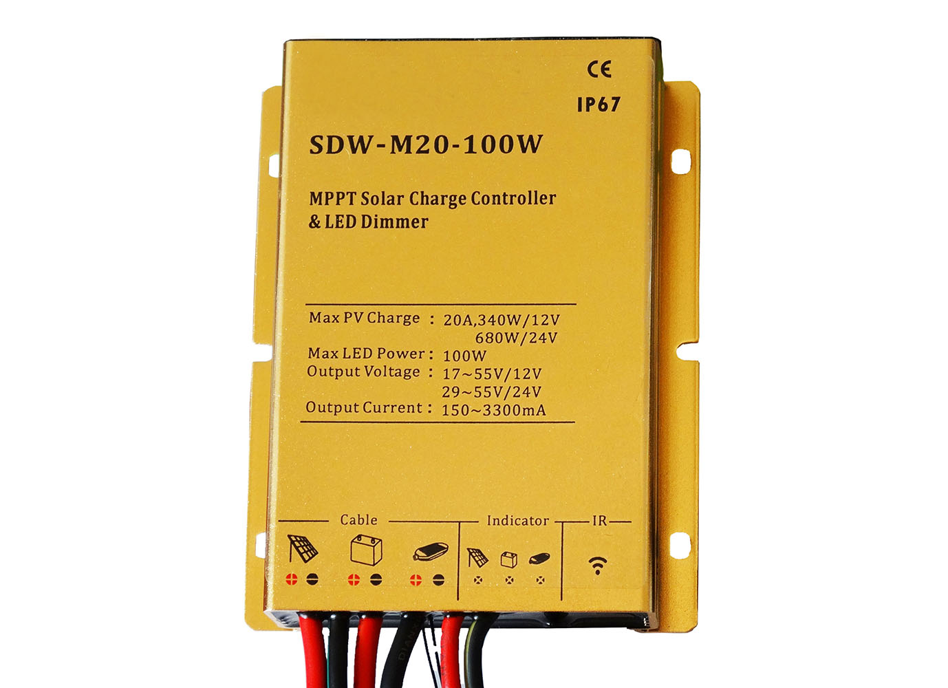 SDW-M20A-100WMPPT太陽(yáng)能LED路燈控制一體機(jī)